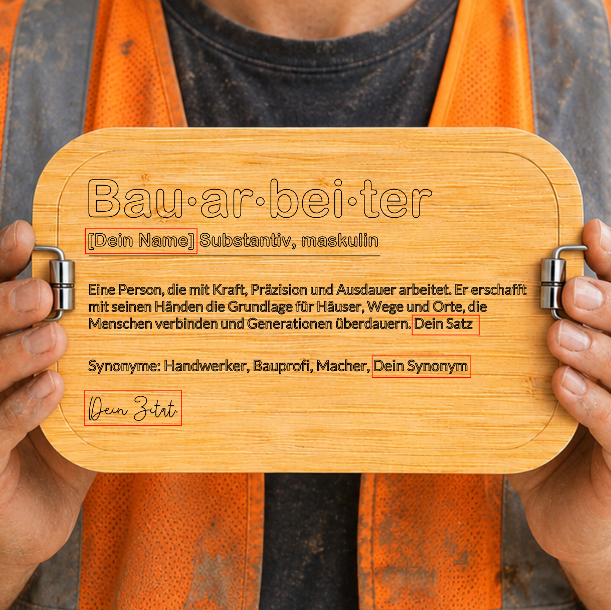 Bauarbeiter / Bauarbeiterin